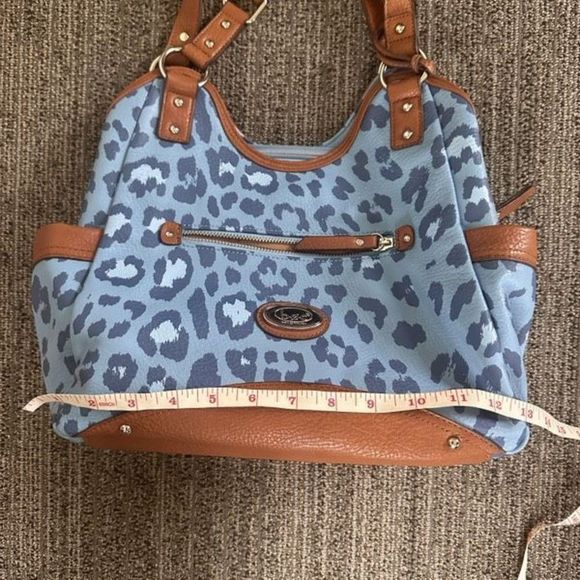 B.O.C. Blue Cheetah Print hobo Purse - Picture 5 of 14